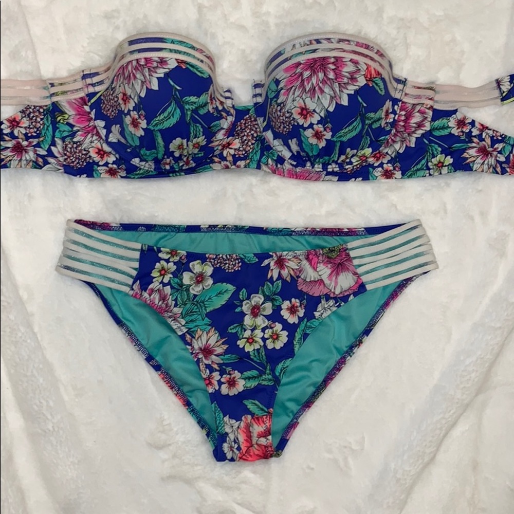 Blue Floral bikini